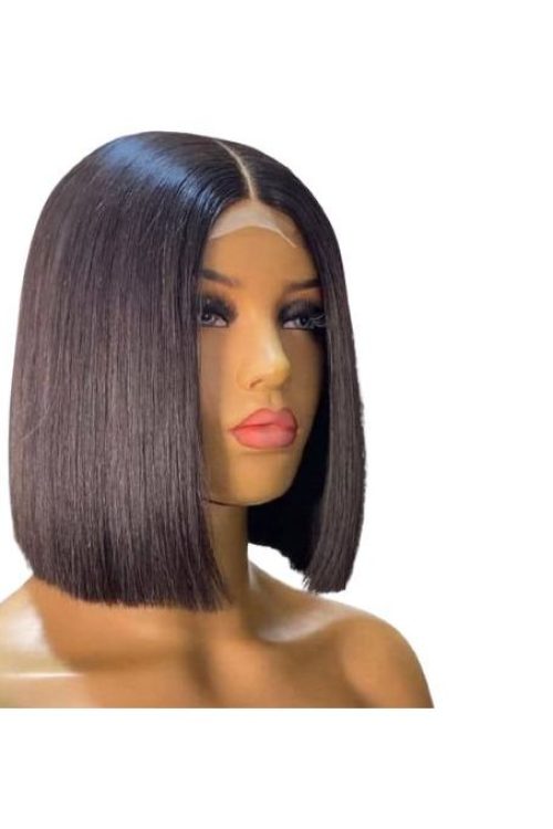 12 Inches Bob Lace Front Wig- Deep Brown